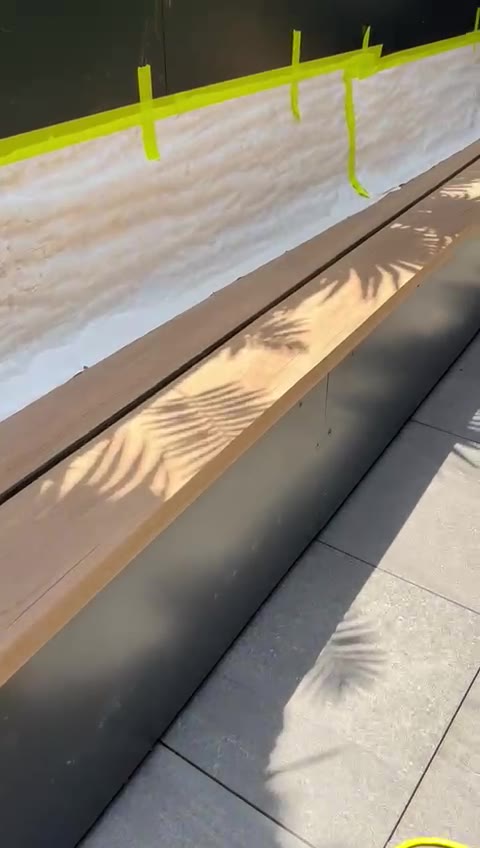 Hardwood bench with a fresh coat of oil